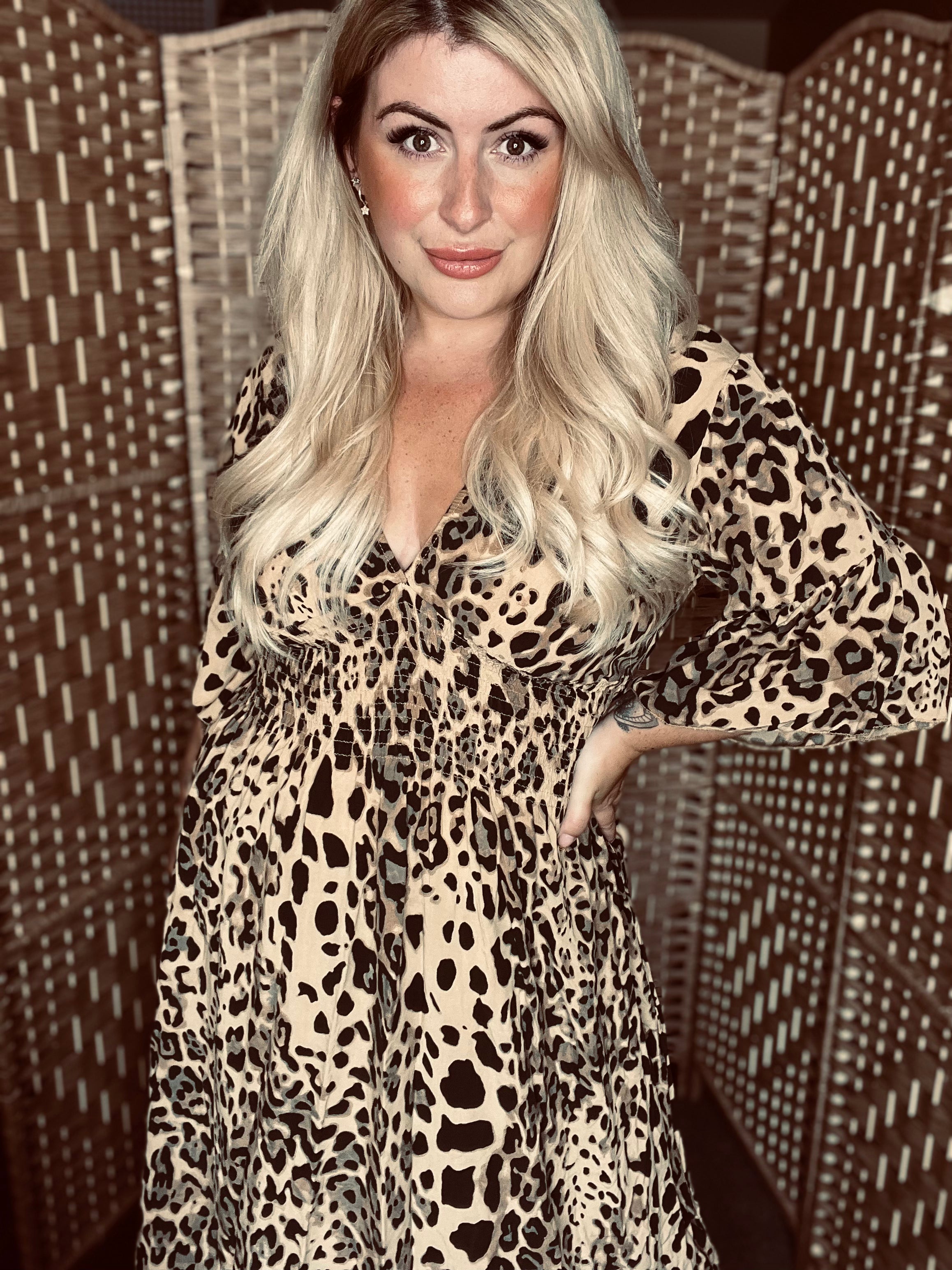 Loft animal print clearance dress