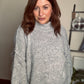 Bubble Sleeve Knit Jumper in Grey