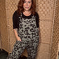 Leopard Slouchy Dungarees